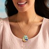 Ross-Simons 0.26 ct. t.w. Multi-Gemstone Beach Pendant Paper Clip Link Necklace in 18kt Gold Over Sterling Size 18 - 2 of 3