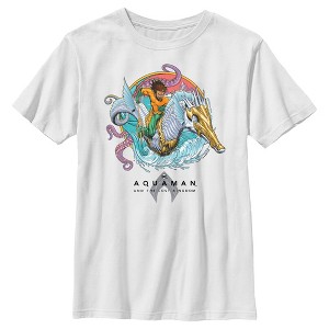 Boy's Aquaman and the Lost Kingdom Seahorse Logo T-Shirt - 1 of 4