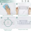 Aoibox White Shower Caddy Organizer, 2 Pack Adhesive Shampoo Holder Basket Shelves for Storage, Wall Suction Bath Bathtub Rack Set for RV Camper - 3 of 4