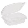 Inno-Pak 8 oz Rectangular Container Clear RPET Hinged Lid - Pack of 100 - 2 of 3