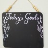 VIP Wood 14 in. Black Todays Goals Hanging Chalkboard - 4 of 4