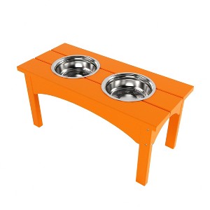 WestinTrends Elevated Pet Feeder for Cats and Dogs Puppy, Removable stainless steel eating Bowl, All Weather Resistant - 1 of 4