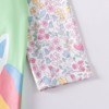 MyKids-Usa Autumn and Spring Arrival Unicorn and Flowers Pattern Long Sleeves Color Patchwork Dress for Stylish Girls - 4 of 4