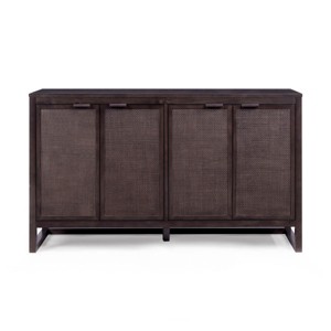 Teamson Home Hatteras Sideboard Cabinet with 4 Rattan Inlay Doors and Adjustable Shelf - 1 of 4