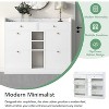 Acekool Modern Shoe Cabinet, Black Slim Flip Drawer Shoe Organizer with Top Drawers - 2 of 4