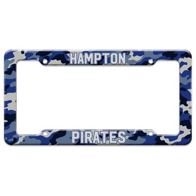Hampton University Pirates Camo License Plate Tag Frame