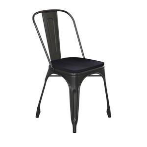 Flash Furniture Perry Commercial Grade Metal Indoor-Outdoor Stackable Chair with All-Weather Polystyrene Seat - 1 of 4