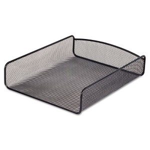 Safco Onyx Desk Tray, 1 Section, Letter Size Files, 9.25" x 11.75" x 2.5", Black - 1 of 3