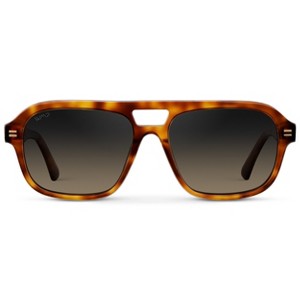 WMP Eyewear Womens Polarized Sleek Double Bridge Aviator Sunglasses - 1 of 4