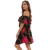 Riviera Sun Womens Floral Printed Off-Shoulder Rayon Crepe Printed Sundress for Women - 2 of 3