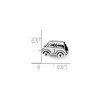 Black Bow Jewelry Sterling Silver Family Car Bead Charm - 2 of 3