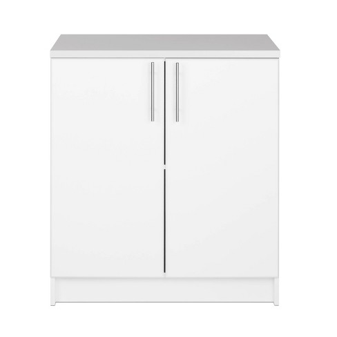 Elite 16 Deep Home Storage Base Cabinet With Melamine Countertop White Prepac Versatile Organizer Adjustable Shelves Target