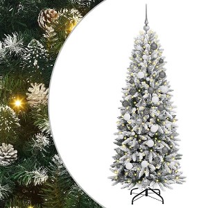vidaXL Artificial Christmas Tree with 300 LEDs White 73 x 73 x 180 cm - 1 of 4