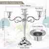 Unique Bargains Home Decor Wedding Birthday Party 5 Arm Metal Candelabra - 2 of 4