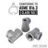 Pipe Decor 1 1/2 in. x 3/4 in. x 1 1/2 in. Black Reducing Tee - 4 of 4