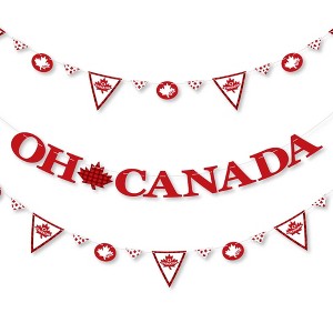 Big Dot of Happiness Canada Day - Canada Party Letter Banner Decoration - 36 Banner Cutouts and Oh Canada Banner Letters - 1 of 4