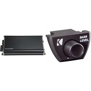 Kicker 46CXA6605 CXA6605 - 4x90-Watt 4-Channel Full-Range Amp w/300-watt Class D Sub Channel w/ Bass Knob Bundle - 1 of 4