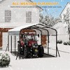 10 x 15 FT Metal Carport with Galvanized Steel Roof, Heavy Duty Metal Roof Carport with Enhanced Base, Tall Kits Garage for Tractors, Trucks, Boats - 2 of 4