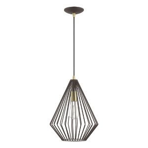 Livex Lighting Linz 1 - Light Pendant in  Bronze/Antique Brass - 1 of 2