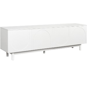 NicBex TV Stands for 78 inch TV,Modern Entertainment Center with Solid Wood Legs,TV Console for Living Room, Bedroom, Home,White - 1 of 4