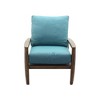 Courtyard Casual Avalon FSC Teak Lounge chair, Teak in Heather Gray finish Sling deck under cushion for comfort Sunbrella Fabric - 4 of 4