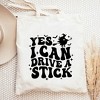 City Creek Prints Yes I Can Drive A Stick Canvas Tote Bag - 15x16 - Natural - 2 of 2