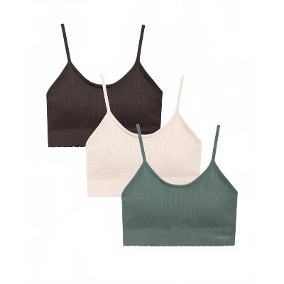 Women's Wo's 3-pack Seamless Ribbed Bralette With Scallop Edge - Danskin