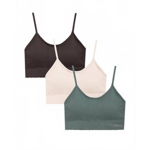 Women's Wo's 3-pack Seamless Ribbed Bralette With Scallop Edge - Danskin - 1 of 4