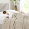 Sapphtopaz Woven Waffle Blanket, Ultra Soft Breathable Cotton Blankets for Bed, Lightweight Bedding for Home Decor - 4 of 4
