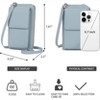 FATMOON Small Crossbody Cell Phone Purse for Women Leather Cellphone Bags Wallet Purses with Multi Card Slots - 3 of 4