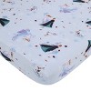 Disney Frozen Winter Cheer Lavender, Aqua, Green and White, Anna, Elsa, and Olaf 4 Piece Toddler Bed Set - 3 of 4