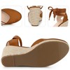 Perphy Women's Platform Lace Up Wedge Sandals - 3 of 3