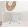 HomeRoots 20" X 20" Silver Gray And Light Gray Viscose Zippered Pillow - 2 of 4