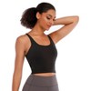 DOMETOUR Cross Back Athletic Yoga Sports Bra With Removable Chest Cushion - 3 of 4