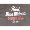 Pabst Blue Ribbon 1844 Text Logo Men's Black Sleep Pajama Pants - 2 of 3