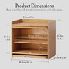 MOEPISY Bamboo Bread Box for Kitchen Countertop, Double Layer Kitchen Counter Organizers and Storage - 2 of 4