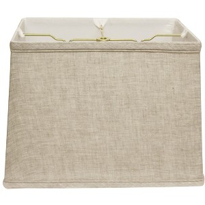 Vynxaria Retro Rectangle Lampshades 8x14x10x16 Inches, Softback Oatmeal - 1 of 4