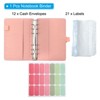 Unique Bargains A6 PU Leather Budget Binder with Zipper Envelopes 1 Set - 3 of 4