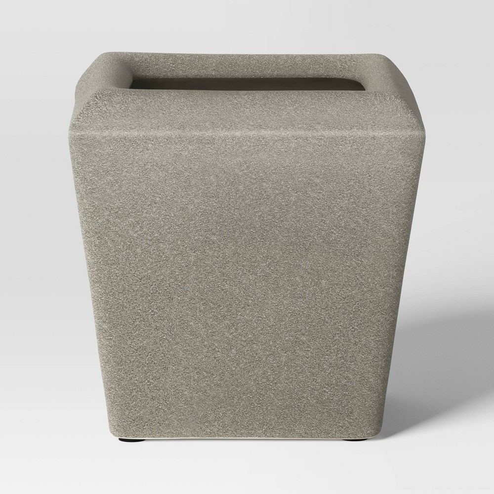 Small Square Ceramic Indoor Outdoor Planter Pot Charcoal Gray 7.87"x7.87" - Threshold™ designed with Studio McGee