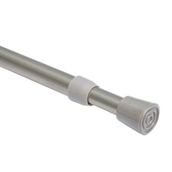 48"- 84" Twist And Shout Easy Install Curtain Rod Brushed Nickel - Room ...