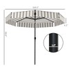8.6FT Patio Umbrella, UPF 30+ Outdoor Market Umbrella, 2-Tier Vented Patio Table Umbrella with Crank 8 Ribs, Tiltable Porch Umbrella for Garden Deck - 3 of 4