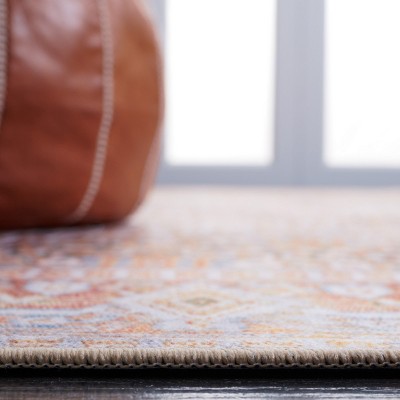 Tucson Easy-Care Red Synthetic 8' x 10' Non-Slip Area Rug