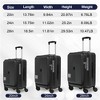 BEAFUP 3-Piece Hard Shell Luggage Set with Front Opening, TSA Approved Lock, Hardshell Suitcase - Black, 20", 24", 28" for Travel - 3 of 4