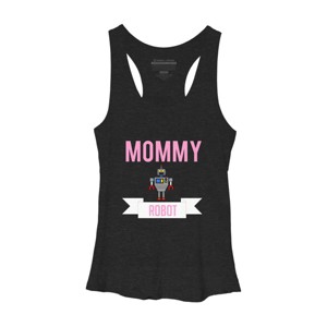 Women's Design By Humans Mommy Robot By Cypryanus Racerback Tank Top - 1 of 2