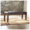 Signature Design by Ashley Ralene Large Upholstered Dining Bench, Medium Brown, Faux Leather Seat - 2 of 4