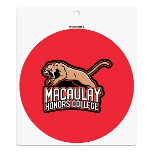 Macaulay Honors College Primary Logo Automotive Car Refrigerator Locker Vinyl Circle Magnet - 1 of 4