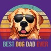 Women's Design By Humans Best Dog Dad Ever Golden Retriever By LuckyCharm99 Racerback Tank Top - 2 of 2