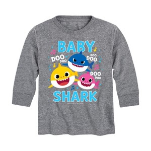 Boys' - Baby Shark - Baby Shark Family Doo Doo Doo Long Sleeve Graphic T-Shirt - 1 of 4