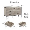 XIYUYEU 6/7 Drawers Dresser for Bedroom,Modern Dresser with Black Pulls and Steel Frame,Dressers for Kids Room,Living Room,Gray/Brown - 3 of 4