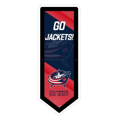 Evergreen Ultra-Thin Glazelight LED Wall Decor, Pennant, Columbus Blue Jackets- 9 x 23 Inches Made In USA